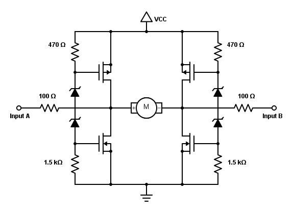 H-bridge circuit diagram